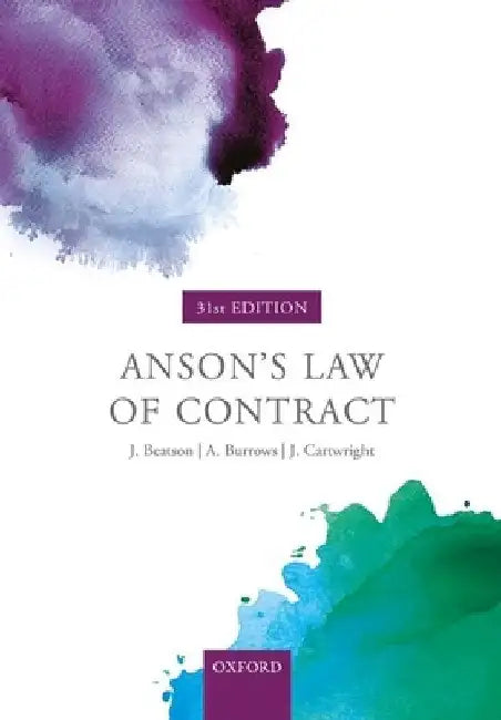Anson's Law of Contract (Thirty-First) by Jack Beatson Fba