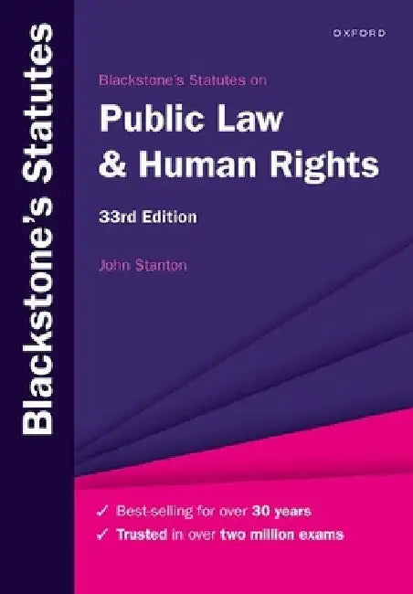 Blackstones Statutes on Public Law and Human Rights 33rd Edition by Stanton