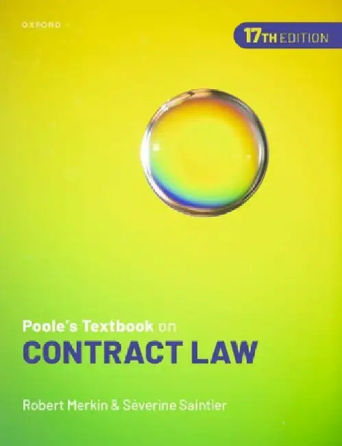 Poole's Textbook on Contract Law by Robert (Professor of Law, University of Reading, Emeritus Professor of Law, University of Exeter) Merkin