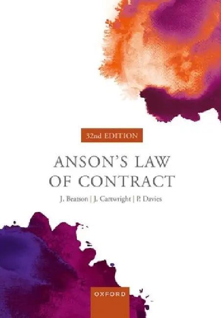 Anson's Law of Contract by Jack Beatson Fba, John Cartwright, Paul S. Davies