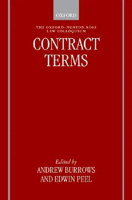 Contract Terms by Edwin Peel, Andrews Burrows