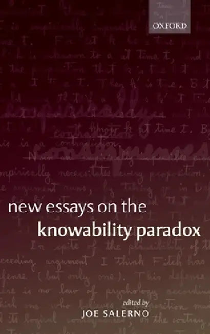 New Essays Knowability Paradox C by Salerno (Ed)