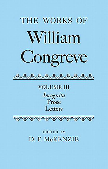 The Works of William Congreve :  (9780199297467)