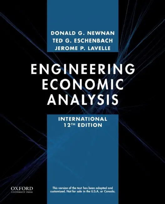 Engineering Economic Analysis by Laura M. Dr. (Texas Tech University, USA) Calkins