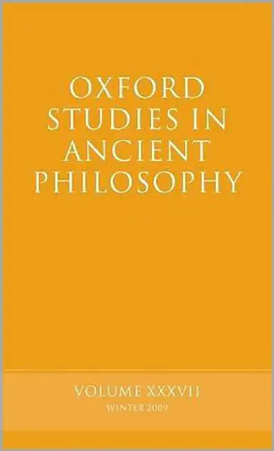 Oxford Studies In Ancient Philosophy Volume 37  (Vol. 37) by Brad Inwood
