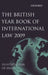 British Year Book of International Law 2009 Volume 80 by Kitty Wells