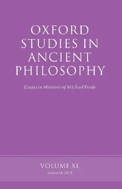 Oxf Studies Ancient Philosophy Vol 40 P by Emilsson Mann Allen