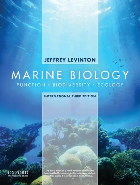 Marine Biology Function Biodiversity Ecology by Jeffrey S. Levinton