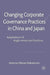 Changing Corporate Governance Practices in China and Japan: Adaptations of Anglo-American Practices by M. Nakamura