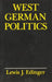 West German Politics by Lewis Edinger