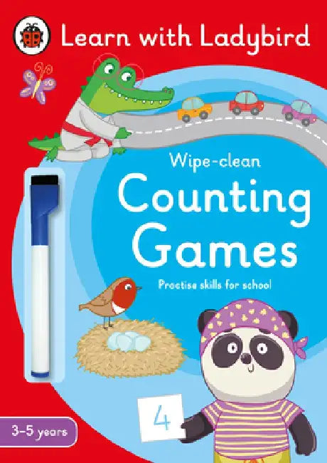 Counting Games: A Learn with Ladybird Wipe-clean Activity Book (3-5 years) by Ladybird