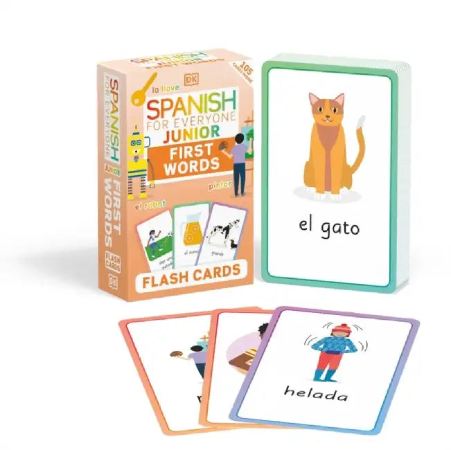 Spanish for Everyone Junior First Words Flash Cards by DK