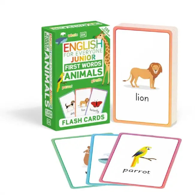 English for Everyone Junior First Words Animals Flash Cards by DK