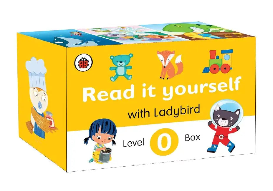 Ladybird Read It Yourself Tuck Box Level 0 10 Books Box Set Space Party Emma Explorer Pippa And The Pip Go Kit Cat Gus And Ross Wags The Big Dog And More by Ladybird