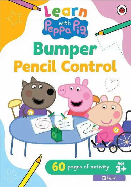 Peppa Pig Learn With Peppa Bumper Pencil Control  Draw Patterns And Shapes   60 Pages Of Tracing Practise  Activity Book For Toddlers  Ages 3 by Ladybird