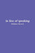 in lieu of speaking by Beibhinn Thorsch