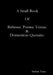 A Small Book Of Rithmus. Poema. Versus & Domesticus Quotatio. by Brian Warwick