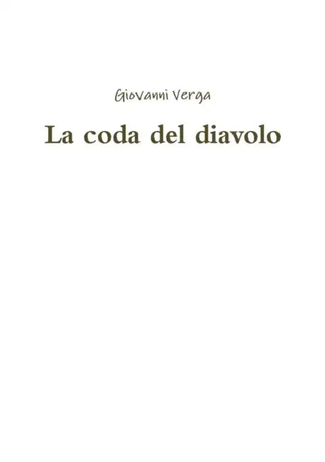 La coda del diavolo by Giovanni Verga