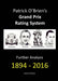 Patrick O'Brien's Grand Prix Rating System: Further Analysis 1894 - 2016 by Patrick O'Brien