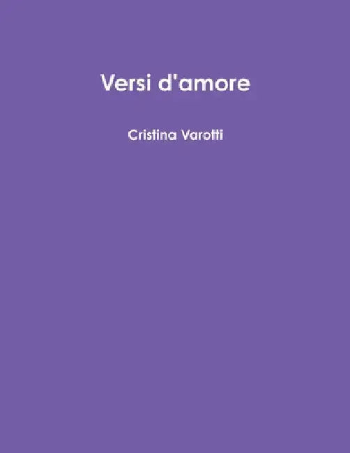 Versi d'amore by Cristina Varotti