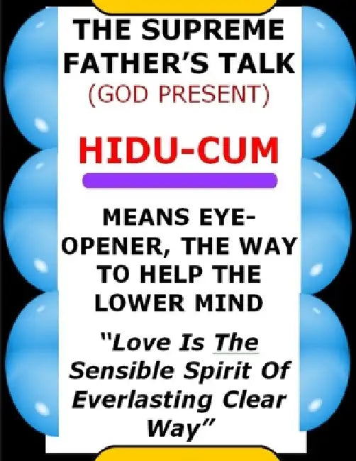 Hidu-Cum - Means Eye-Opener, the Way to Help the Lower Mind by King Solomon David Jesse Ete