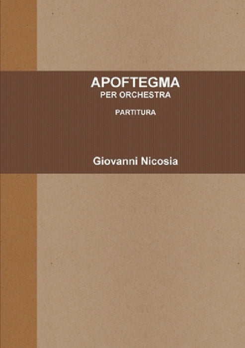 Apoftegma by Giovanni Nicosia