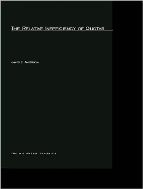 The Relative Inefficiency of Quotas by James E. Anderson
