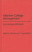 Effective College Management: The Outcome Approach by F. Craig Johnson