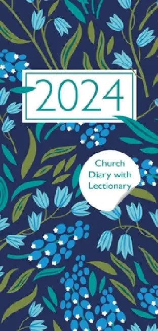 Church Pocket Book and Diary 2024 Navy Floral