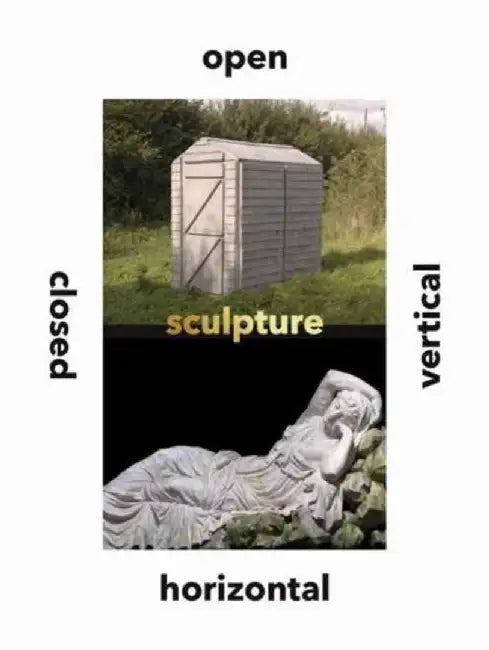 Sculpture Vertical, Horizontal, Closed, Open by Penelope Curtis