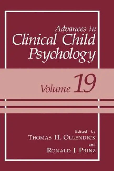 Advances in Clinical Child Psychology by Thomas H. Ollendick