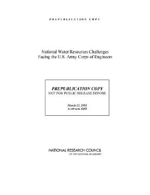 National Water Resources Challenges Facing the U.S. Army Corps of Engineers by National Research Council, Division on Earth and Life Studies, Water Science and Technology Board
