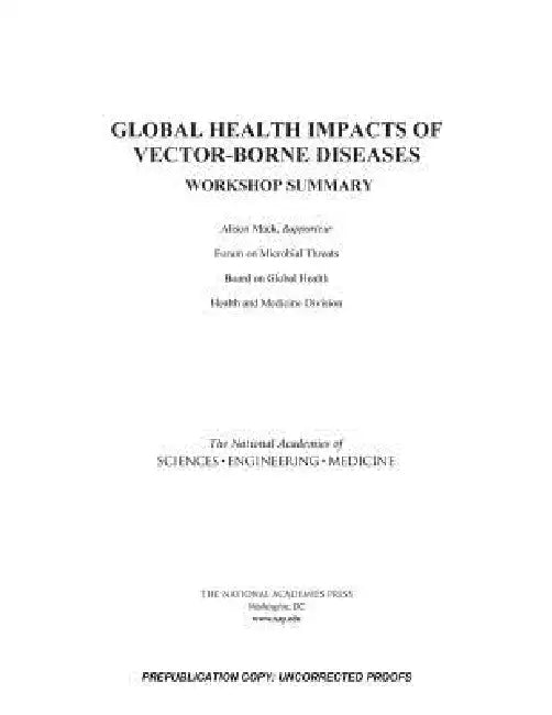 Global Health Impacts of Vector-Borne Diseases: Workshop Summary by National Academies of Sciences Engineeri, Health and Medicine Division, Board on Global Health
