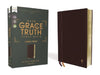 Nasb, the Grace and Truth Study Bible, Large Print, Leathersoft, Maroon, Red Letter, 1995 Text, Comfort Print by R. Albert Mohler Jr