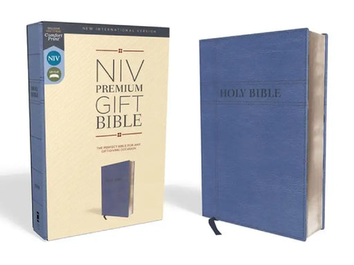 Niv, Premium Gift Bible, Leathersoft, Navy, Red Letter Edition, Comfort Print by Zondervan