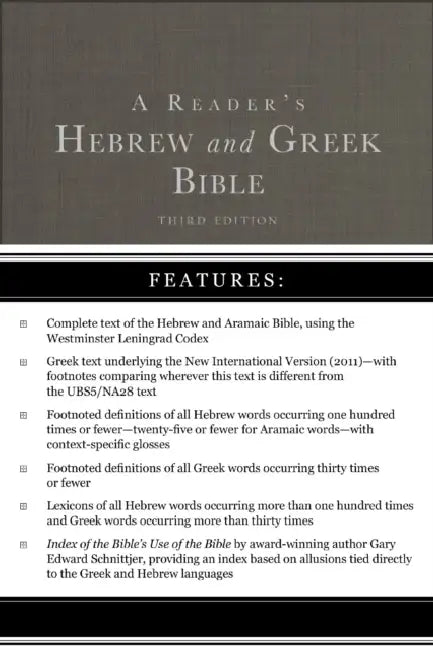 A Reader's Hebrew and Greek Bible: Third Edition by A. Philip Brown II, Bryan W. Smith, Richard J. Goodrich