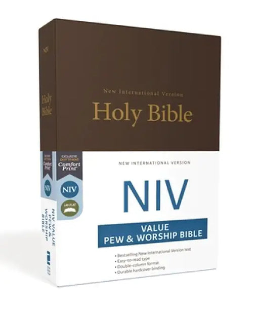 NIV, Value Pew and Worship Bible, Hardcover, Brown by Zondervan