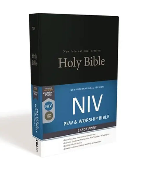 NIV, Pew and Worship Bible, Large Print, Hardcover, Black by Zondervan