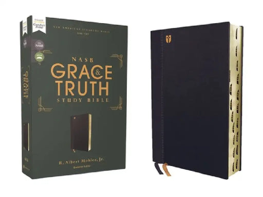 Nasb, the Grace and Truth Study Bible, Leathersoft, Navy, Red Letter, 1995 Text, Thumb Indexed, Comfort Print by R. Albert Mohler Jr
