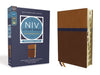 NIV Study Bible, Fully Revised Edition, Personal Size, Leathersoft, Brown/Blue, Red Letter, Thumb Indexed, Comfort Print by Kenneth L. Barker
