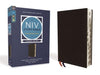 NIV Study Bible, Fully Revised Edition, Large Print, Bonded Leather, Black, Red Letter, Thumb Indexed, Comfort Print by Kenneth L. Barker