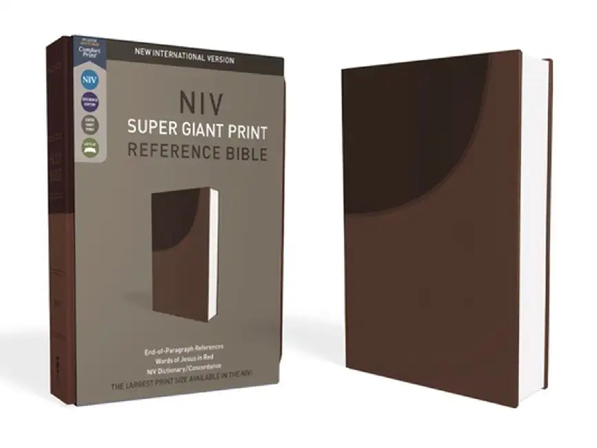 NIV, Super Giant Print Reference Bible, Imitation Leather, Brown, Red Letter Edition by Zondervan