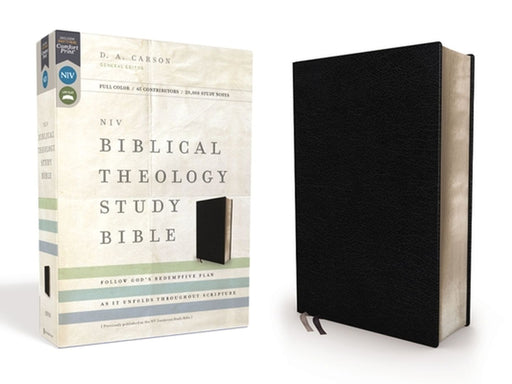 NIV, Biblical Theology Study Bible, Bonded Leather, Black, Comfort Print: Follow God's Redemptive Plan as It Unfolds Throughout Scripture by D. A. Carson