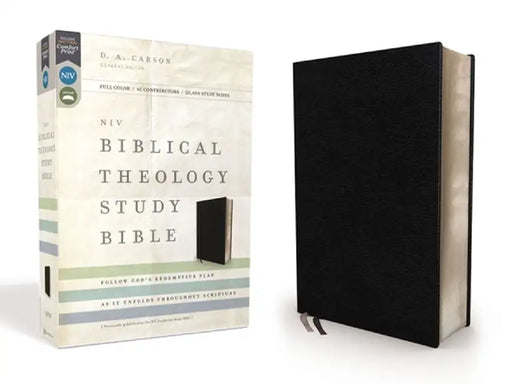 NIV, Biblical Theology Study Bible, Bonded Leather, Black, Comfort Print: Follow God's Redemptive Plan as It Unfolds Throughout Scripture by D. A. Carson