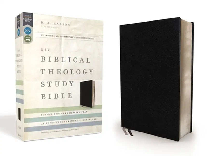 NIV, Biblical Theology Study Bible, Bonded Leather, Black, Comfort Print: Follow God's Redemptive Plan as It Unfolds Throughout Scripture by D. A. Carson