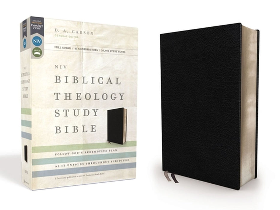 NIV, Biblical Theology Study Bible, Bonded Leather, Black, Comfort Print: Follow God's Redemptive Plan as It Unfolds Throughout Scripture by D. A. Carson