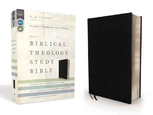 NIV, Biblical Theology Study Bible, Bonded Leather, Black, Indexed, Comfort Print: Follow God's Redemptive Plan as It Unfolds Throughout Scripture by D. A. Carson