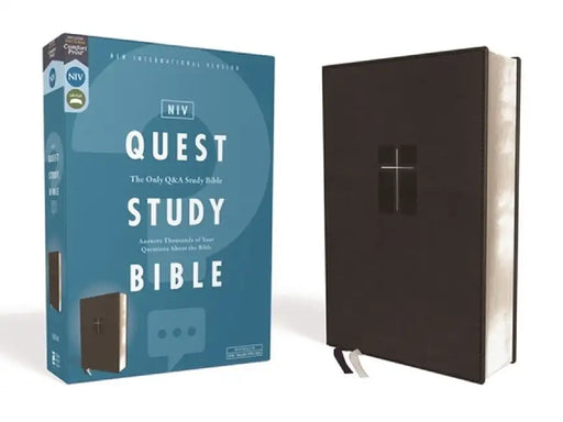 Niv, Quest Study Bible, Leathersoft, Black, Comfort Print: The Only Q and A Study Bible by Christianity Today Intl
