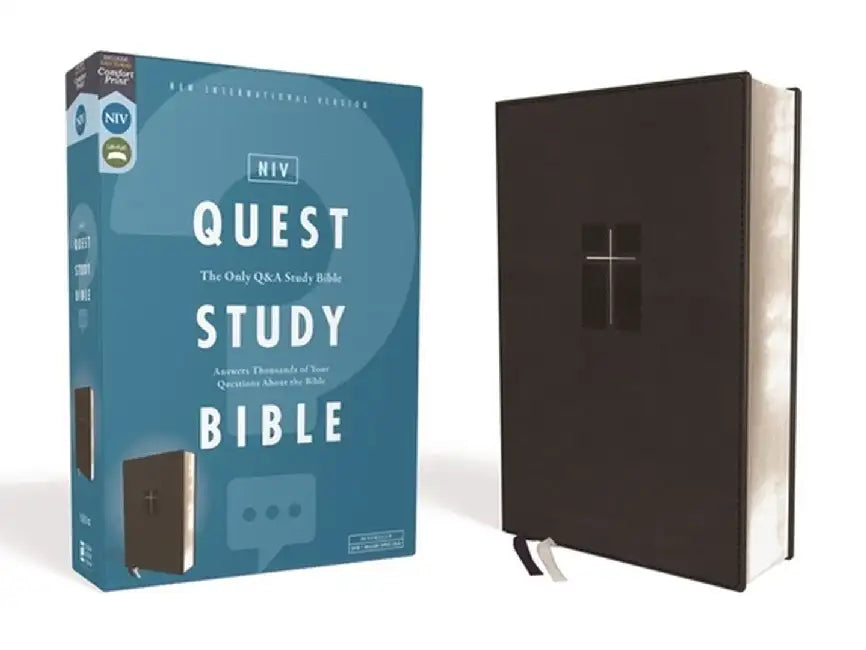 Niv, Quest Study Bible, Leathersoft, Black, Comfort Print: The Only Q and A Study Bible by Christianity Today Intl