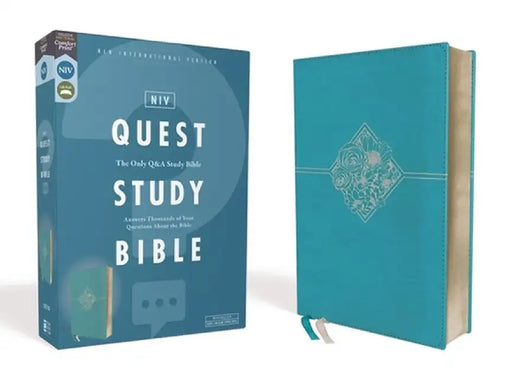 Niv, Quest Study Bible, Leathersoft, Blue, Comfort Print: The Only Q and A Study Bible by Christianity Today Intl
